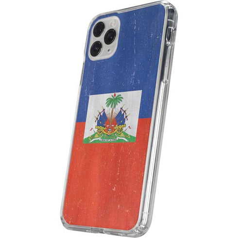 Haiti Flag Distressed iPhone 11 Pro Clear Case